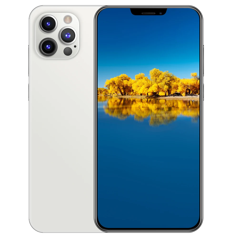 

Original i12promax Phones Dual Sim Android Mobilephone Wholesale Latest Style Smartphone Touch Screen Cellphone, Matt black/matt white/matte blue
