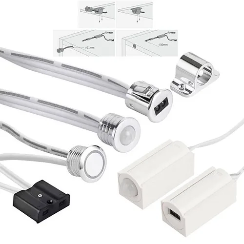 SMD Dupont Port Indoor Furniture Motion Sensor Switch For Kitchen Closet Wardrobe Cabinet Lights