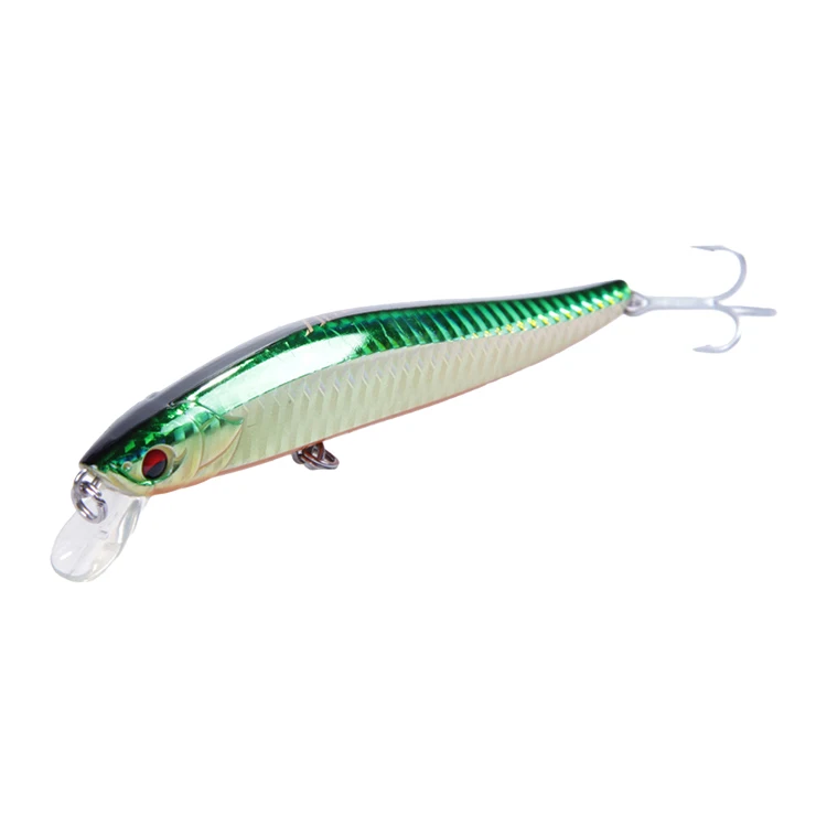 

Minnow Lure Plastic Pencil Lures Artificial Bait Bass Fish Hunter DM5A 130MM/25G/2M Fishing Lures, Yellow&green/rainbow/green