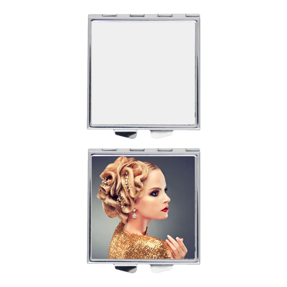 

Prosub Souvenir For Compact Makeup Sublimation Mirror Ladies Travel Mini Heat Transfer Metal Make Up Mirror