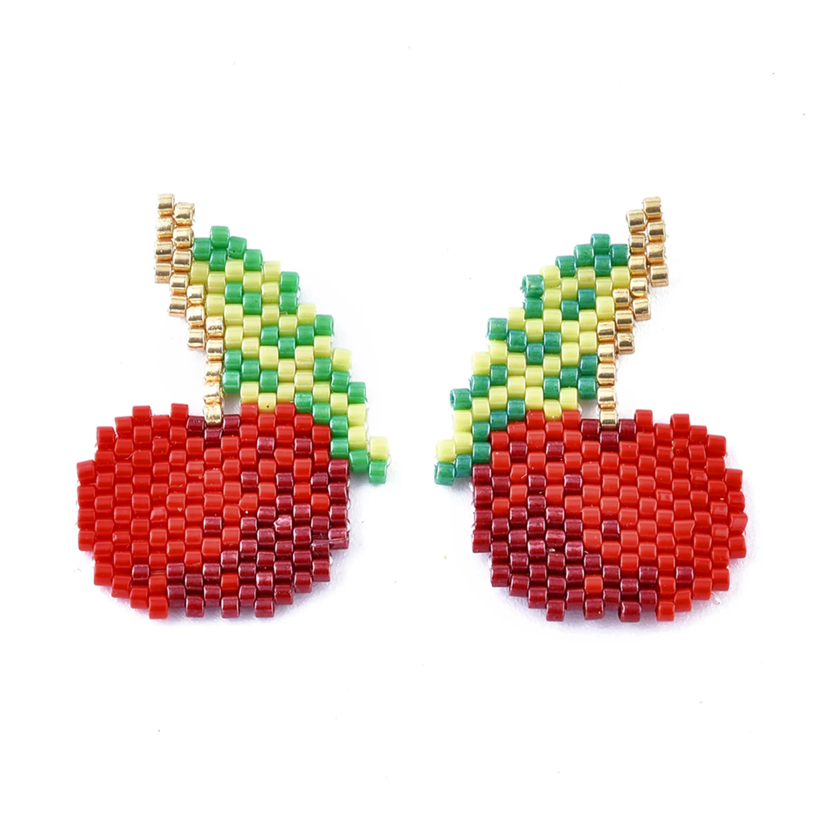 

PandaHall Apple Red Loom Pattern Handmade Seed Beads Pendants