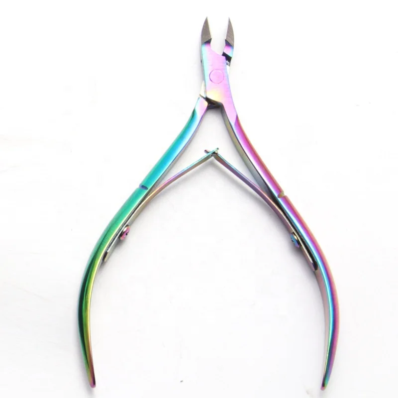 

Rainbow Color Nail Cuticle Nipper Pro Manicure Pedicure Nipper Clipper Dead Skin Removal Cuticle Nail Cutter, Rainbow/gold/rose gold