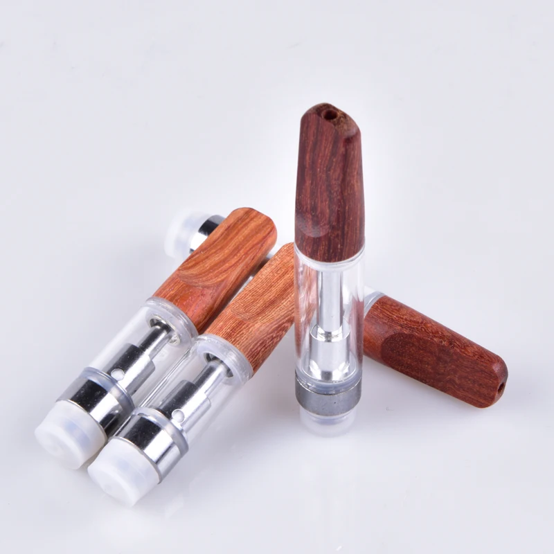 

DabWoods DabWood Carts 1.0ml 0.8ml Ceramic Coil Vape Cartridges Wood Mouth Tip Vaporizer Atomizer for Thick Oil With Falvor Pack, Silver