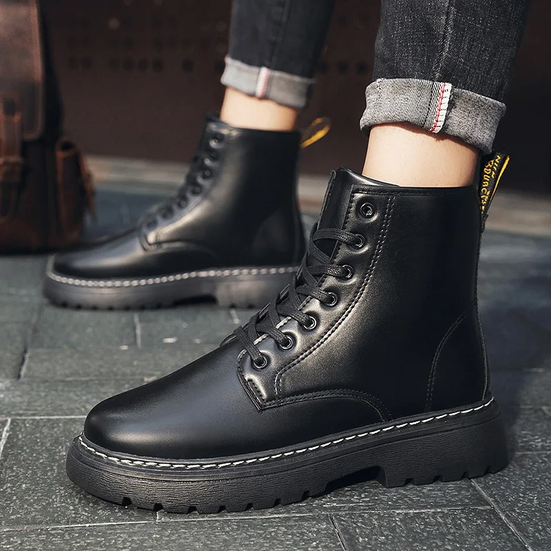 

British Style High Quality PU Leather Shoes Men's Boots