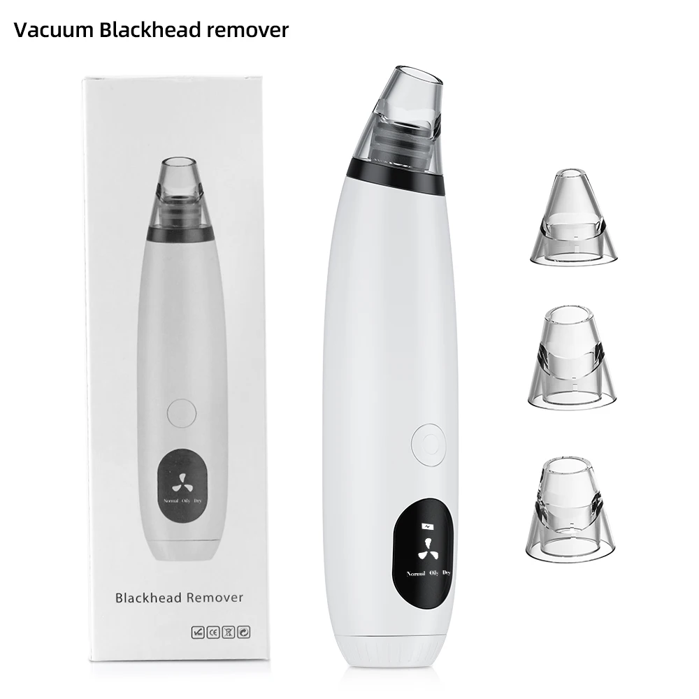 

6 heads vacuum beauty blackhead sucker acne extractor pimple suction tool machine, White/customized