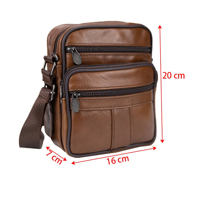

Vintage Genuine Leather Sling Bag Men, Brown