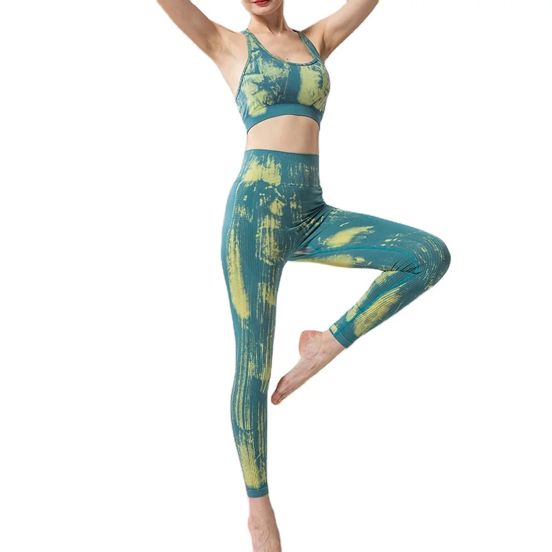 

SHOWMELLY beauty back bra peach hip yoga pants suit running suit female XM218829