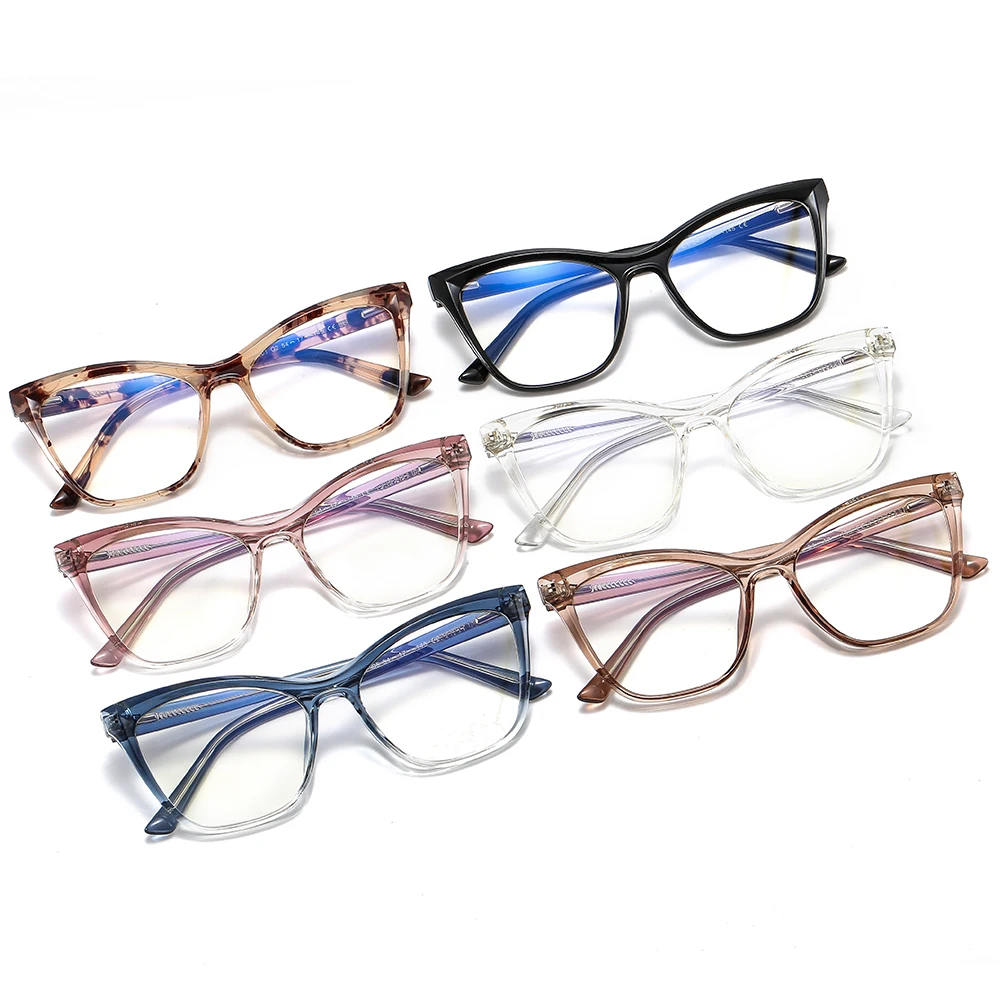 

PANO Cat eye shape TR90 Optical Blue Light Blocking eyeglasses women Optical Frames Glasses 2021, 6 colors