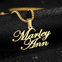 

Popular alloy custom name plate necklace jewelry for unisex