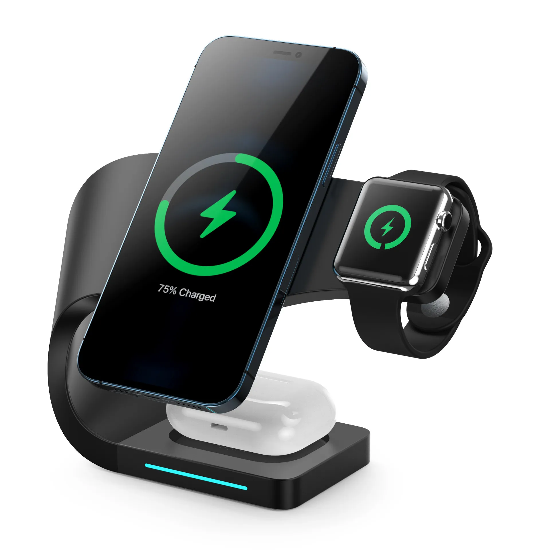

New Arrival Cellphone Fast Watch Wireless Charger 3 in 1 Wireless Charger Dock Charging Station for Airpods pro