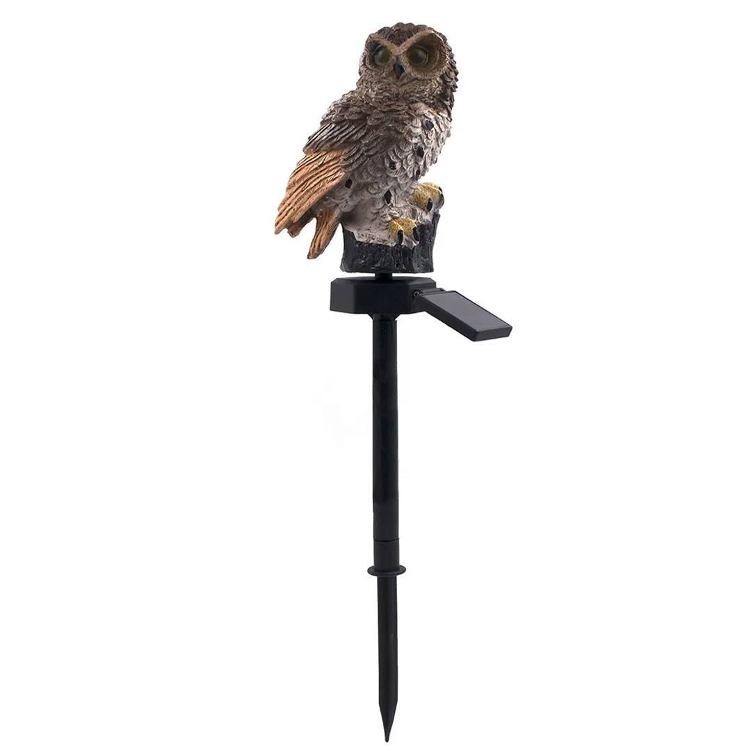 

Solar Owl LED Light for Outdoor Garden Decoration with 0 Electricity Cost Brown