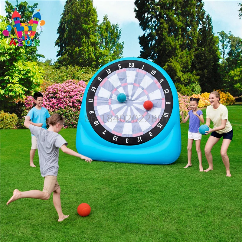 

Blue inflatable football dart game, inflatable soccer dart board sport games for kids, As pictures