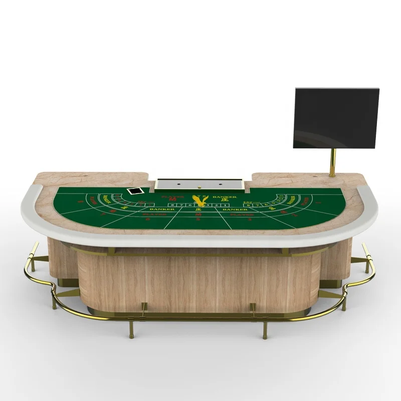 

YH 7 Person Top Quality Custom Size Gambling Poker Table Felt Baccarat Table NO MOQ