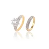 13728 Xuping wholesale wedding jewelry simple shape gold fashion bride set ring