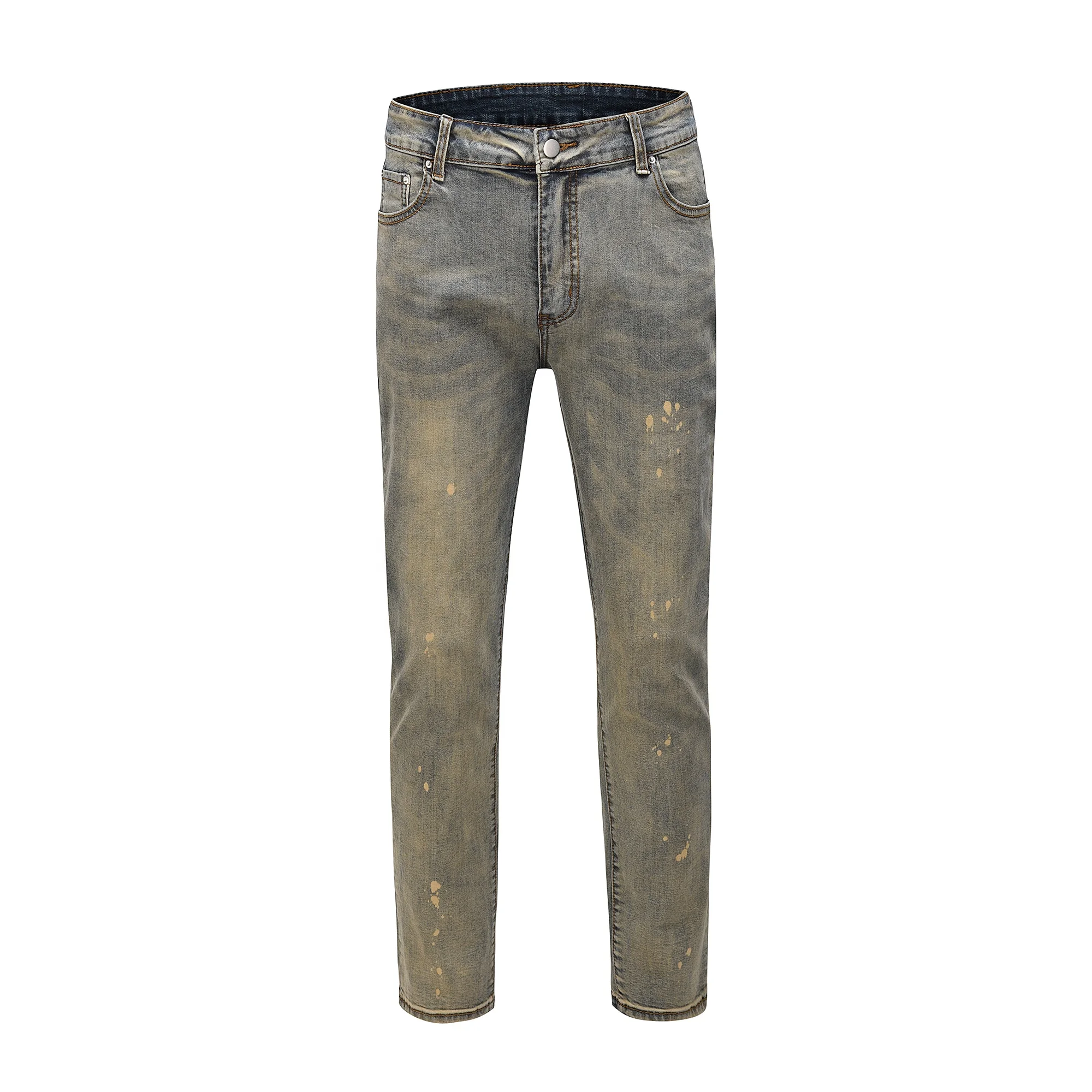 

OEM new style pent style stock dropshipping men vintage dirty skinny jeans