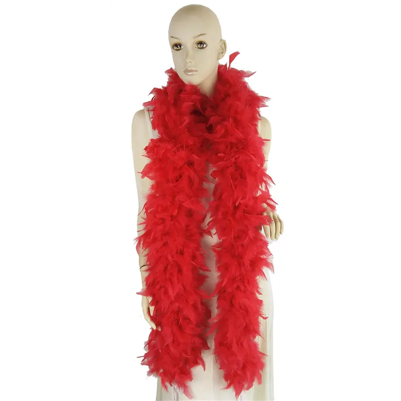 Wholesale Fluffy Thick Red Turkey Ruff Feather Boas And Craft Feather ...