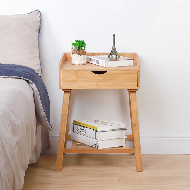 
New Design High Standard Bedside Table Stackable Bamboo Nightstand Bedroom Furniture Home Furniture Modern Adjustable (height) 
