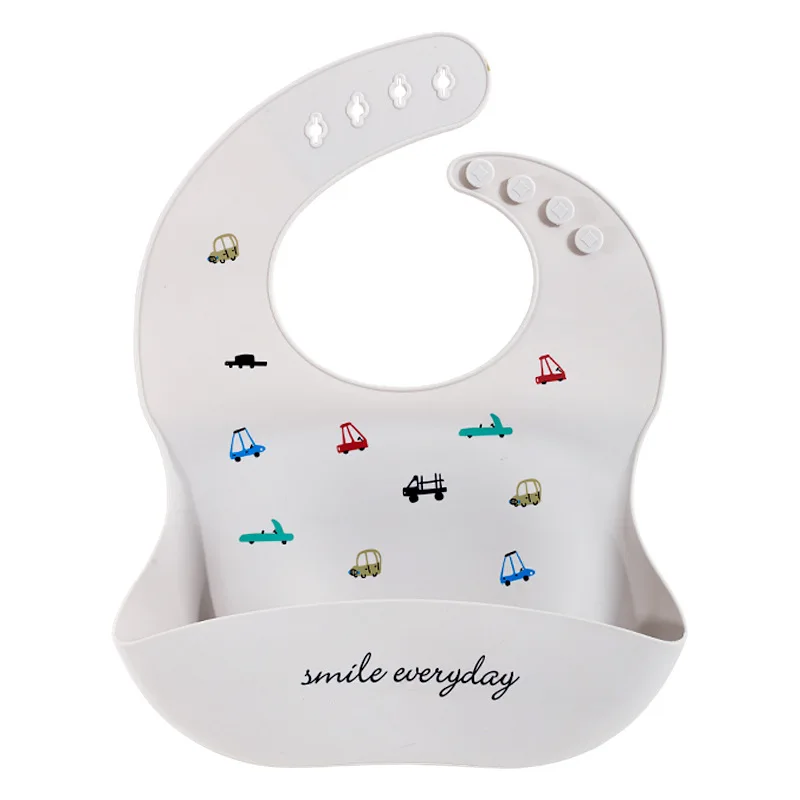 

Silicone Baby Bibs Set Comfortable Soft Waterproof Bib Keeps Stains Off Easily Clean Waterproof Soft Durable Adjustable