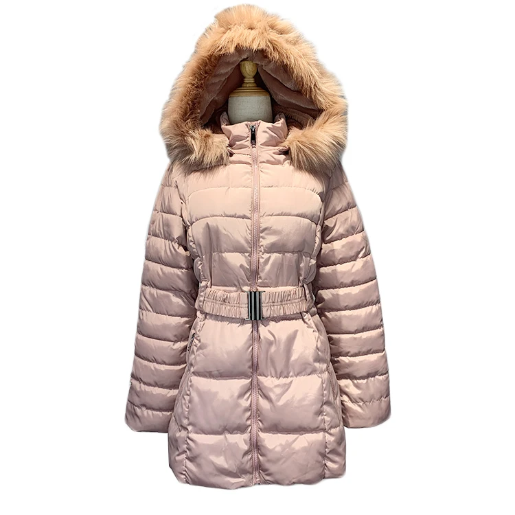 

New-style Winter Zip Long Jacket Outwear Waterproof Women's Puffer Jackets Sports With Fur Hoodie, As per requested