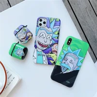 

IMD design hard case Rick And Morty Funny Cartoon Soft Clear Phone Case Cover for iphone x xs max 11 pro max for airpods case