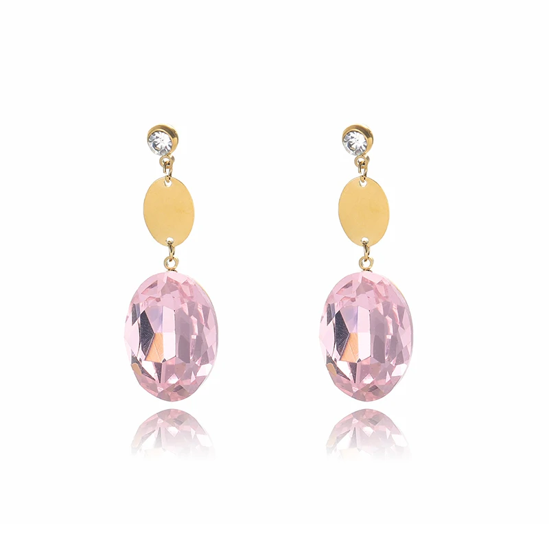 

Summer Trend Style Fruit Color Stone Crystal Dangle Earrings Free Shipping for dropshipping stainless steel jewelry, Colorful