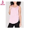 custom women summer singlet outdoor running long tank top wholesale