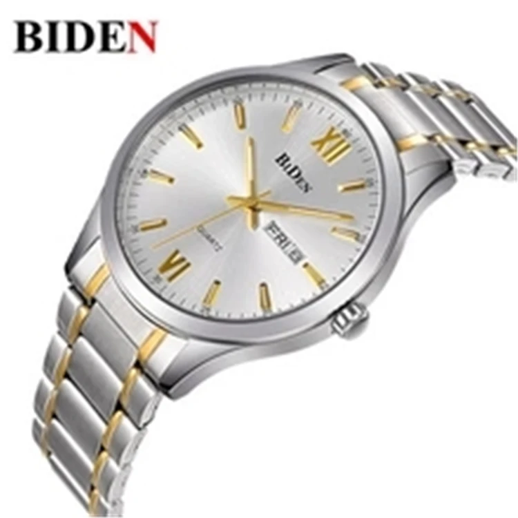 

BIDEN 0032 Classic Business Casual Watch Men 's Stainless Steel Quartz Watches Man Fashion Wristwatch relogio masculino