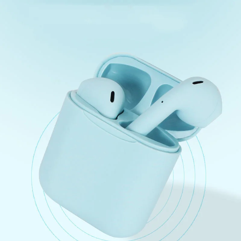 

2021 Best price and quality in-ear earbuds twin true wireless pair earphone TWS i12 with charging box mini headphone