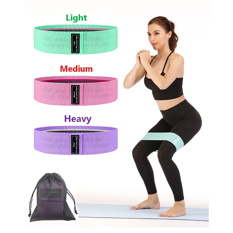 

Manufacture Elastic Comfortable Home Fitness Practice Equipment Hip Circle Band Elastic Yoga Strap, Green,pink,black,grey,purple or customized