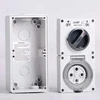 500V 32A 3 phase 4 Round IP66 Pin Combination Switch Socket 56CV432