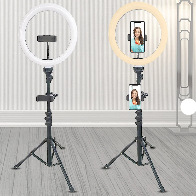 

2021 New 10 inch Selfie LED Circle Ring Light 3200K-6500K Photography Make Up Ring Light Lamp With Stable Tripod