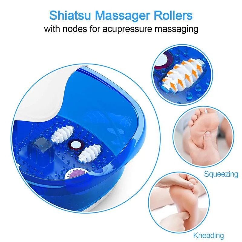 Etl Mimir Wholesale Heat Bubbles Vibration Foot Bath Massager With