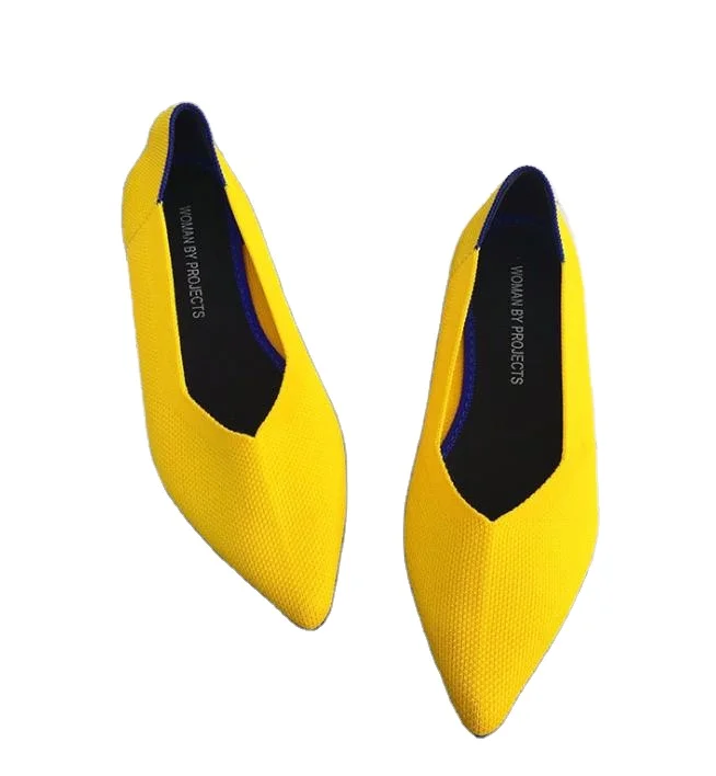 

Womens Stretch Knitted Mixed Color Moccasins Breathable Cozy Work Shoes Brief Slip-on Fashion Ladies Flats Light Driving Loafers