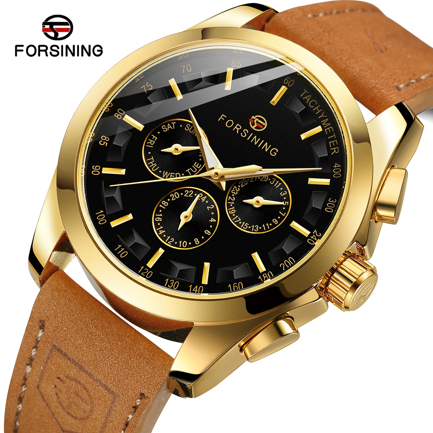 

2021guangzhou reloj forsining watch factory multifunction custom logo skeleton automatic mechanical wrist watch for man watch