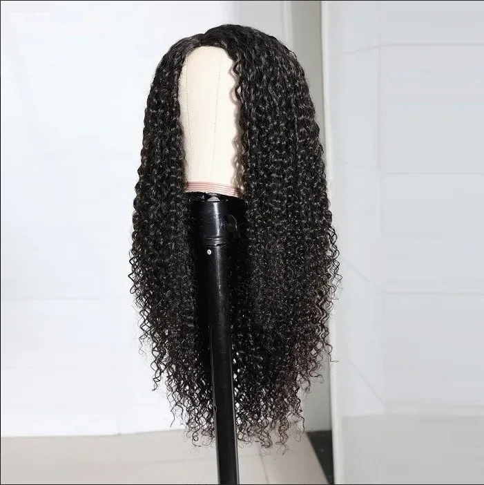 

Long Curly Women's Wigs Long Afro Kinky Curly Wigs Brown Middle Part Wig Synthetic Hair for Black Women, Pics