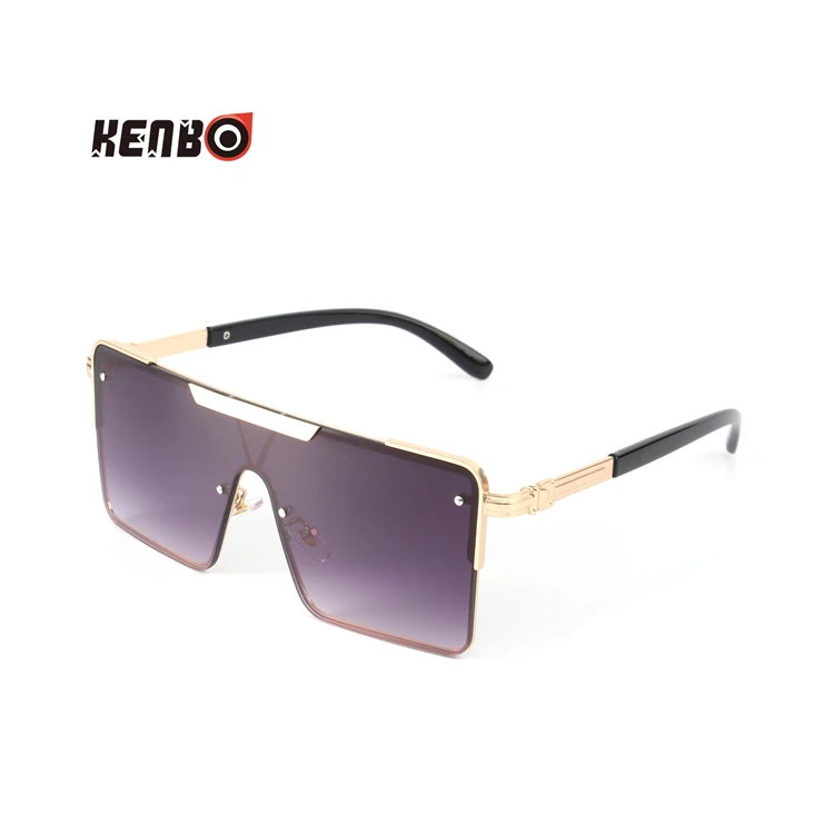 

Kenbo 2020 new arrivals trendy fashion rimless square gradient oversized shades women sun glasses sunglasses