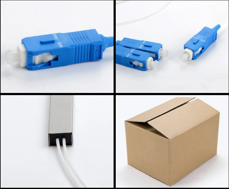 FTTH 1x4 PLC LC SC APC UPC Passive Fiber Optical Splitter 1x8 1x16 1x32 ...