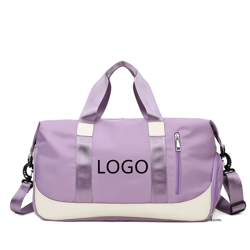 

customized logo Wholesale Fashion Zipper Women Travel Duffel Tote Bag Sports Gym Yoga Bag, Customized color