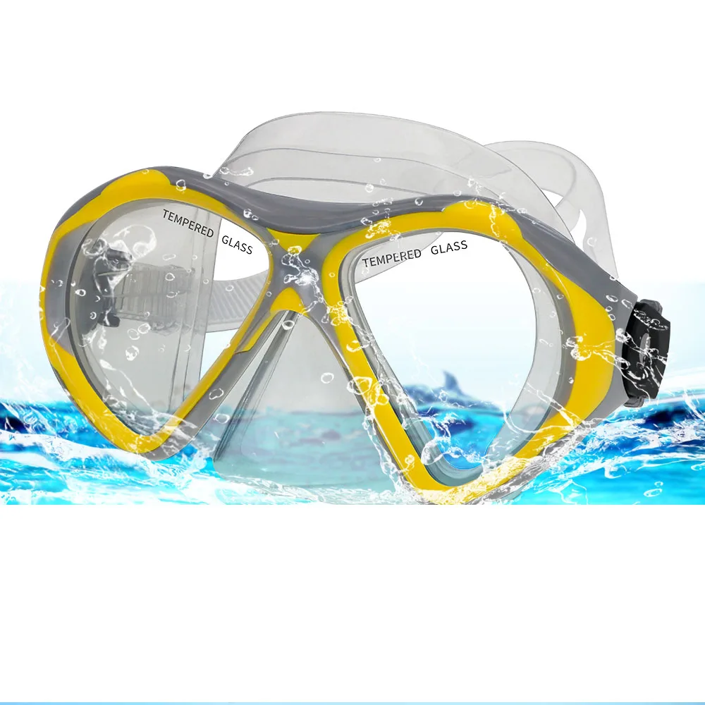 

Factory Price Dual Lens Tempered Glass Change Optical Myopia Lens Silicone Material OEM ODM Mask Dive Spearfishing Diving Mask, Customized