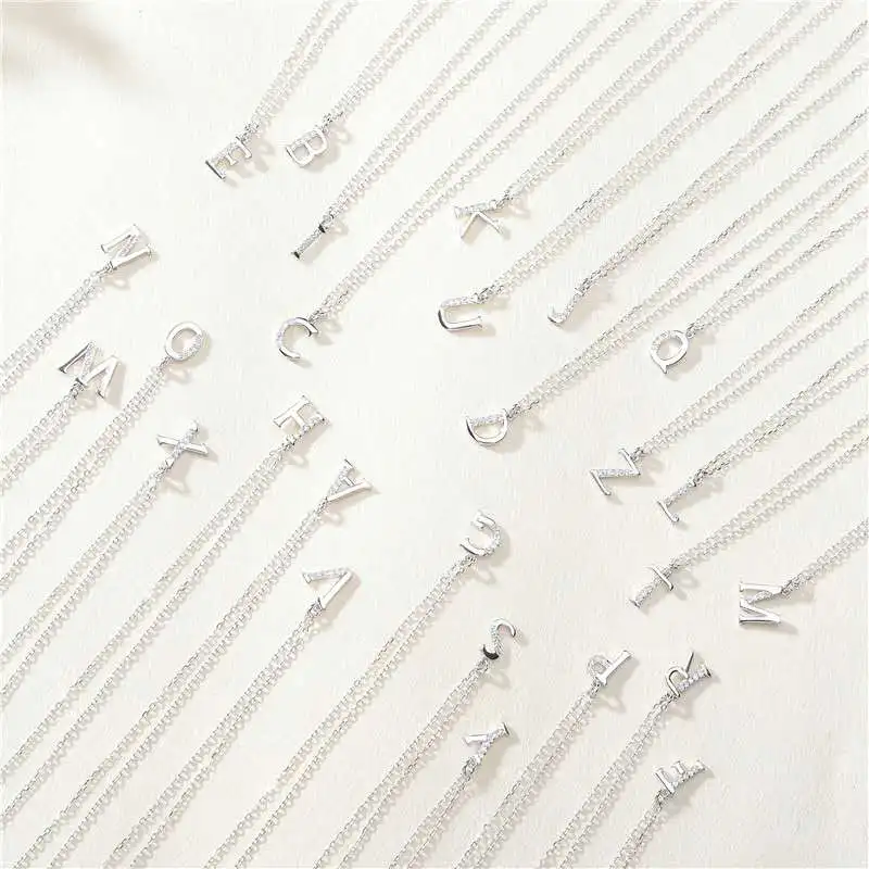 

Personalized Gold Sideways Initial Necklace 925 Sterling Silver Letter Necklace