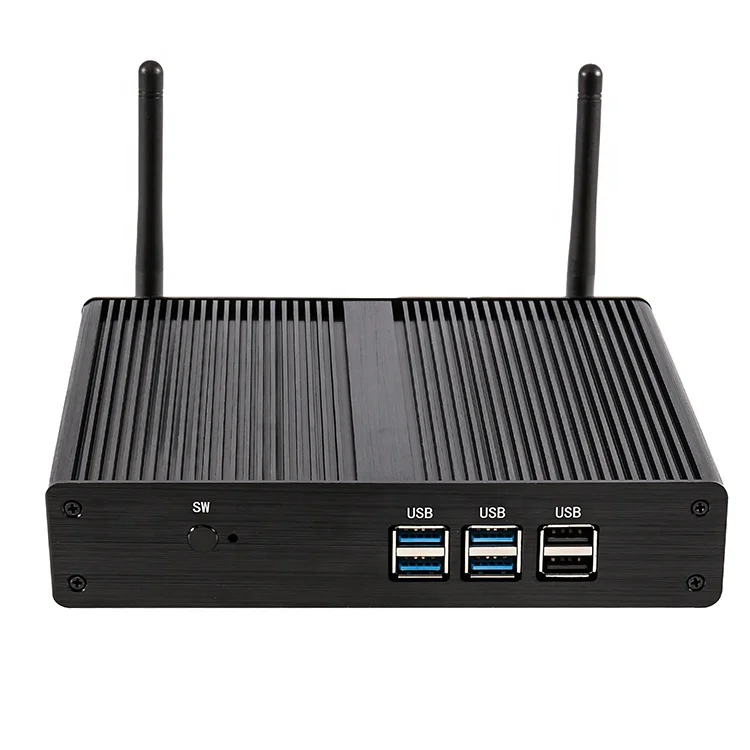 

MINITREE Fanless Mini PC Ce leron J1800 J1800C Win-dows 8 Linux 1*Serial port LAN DDR3L HD-MI VGA WIFI USB Mini Computer, Black