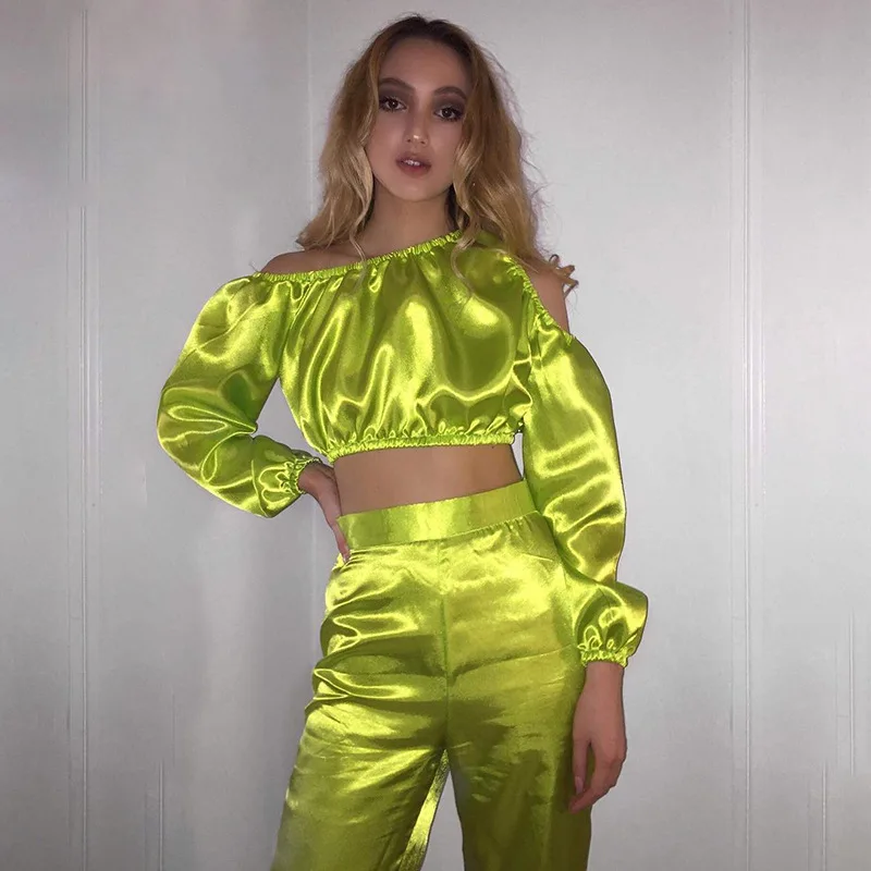 

2020 New arrivals autumn collection women sexy Long sleeve slim top and pants fashion casual two piece set