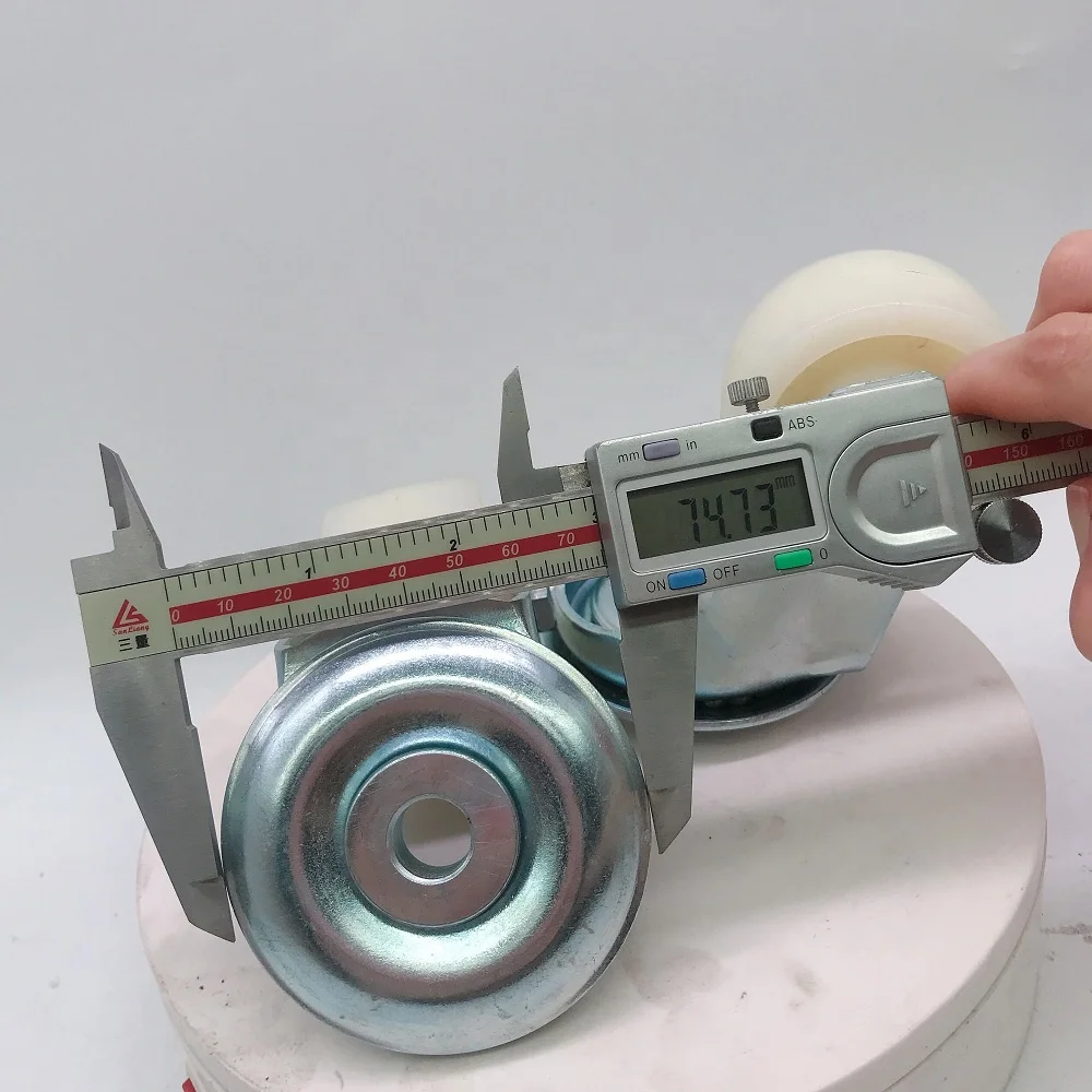 63mm Diameter European Style Big 75mm Ball Race Bolt hole Bracket Durable Nylon Caster Wheel