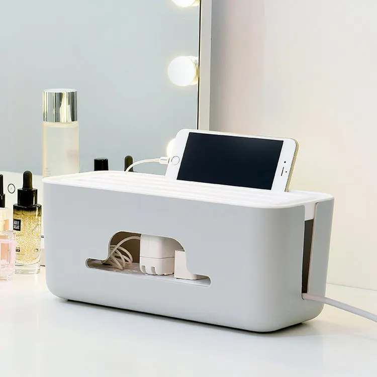 

2021 Amazon hot selling high quality wifi router organizer box for wholesale, White
