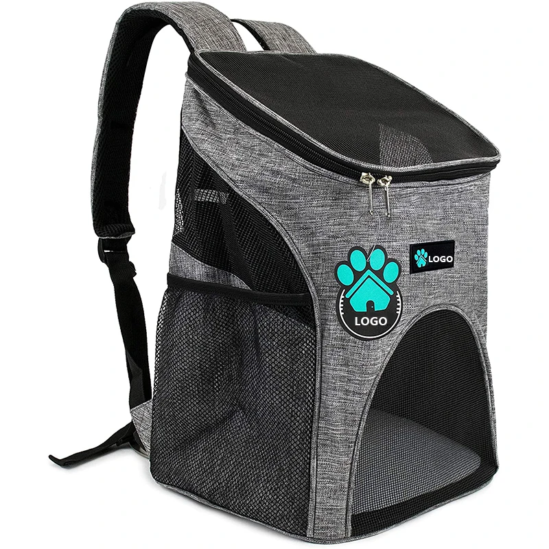 

New design pet backpack for Dogs out portable walking large capacity oxford cloth pet backpack, Black,grey,customized