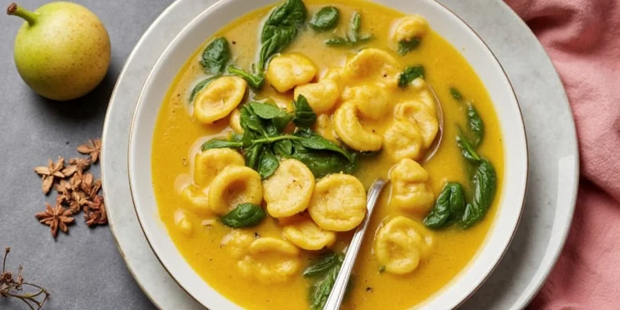 Tortellini Soup with Spinach