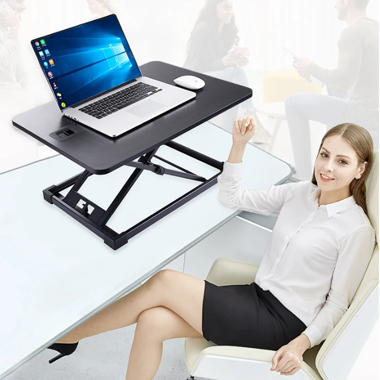 高度可调坐立式办公桌转换器办公支架坐升立管办公桌转换器