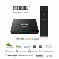 

QUNSHITECH onlinesale MECOOL KM9 Pro Voice Control TV Box Google Certificated Amlogic S905X2 Android 9.0 4GB DDR4 32GB ROM 4k