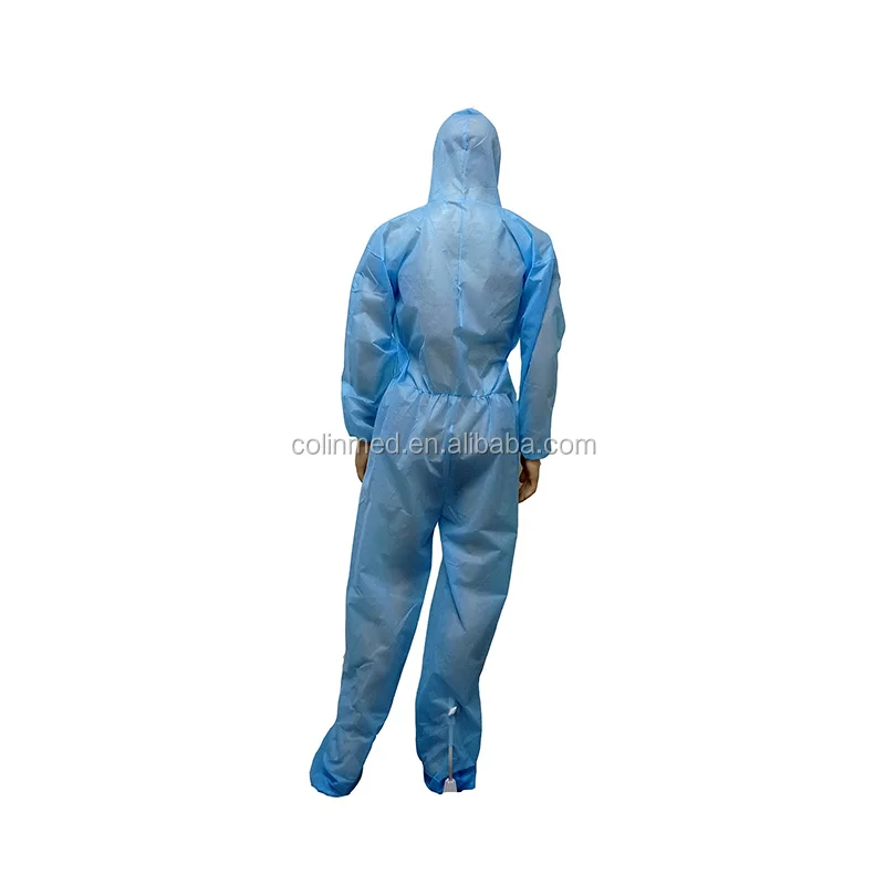 
Long Sleeve Gown Disposable PP Safety Gown Clothing With Thumb Loop Non-sterile 