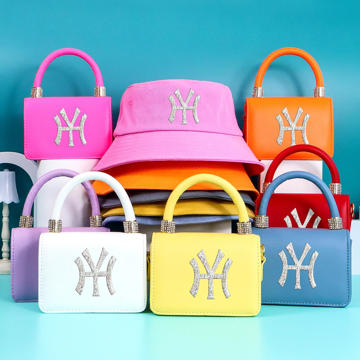 

Luxury jelly handbags for women shoulder messenger bags 2piece set purses, 12 color